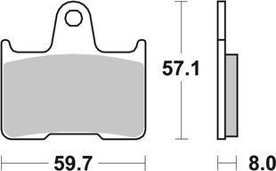 Гальмівні колодки SBS Performance Rear Brake Pads, Sinter 715LS фото