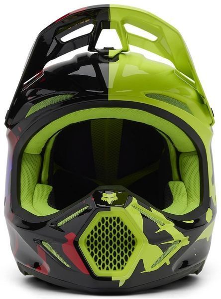Шлем FOX V3 Helmet - THROTTLE [Flo Yellow], XXL 32998-130-2X фото