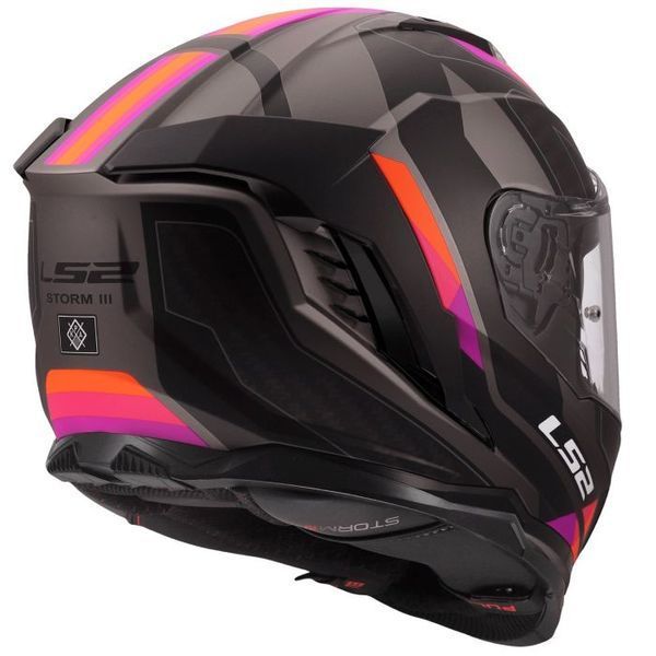 Мотошолом LS2 FF818 Storm 3 Sporty Black Purple S 168180407S фото