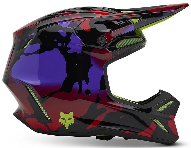 Шлем FOX V3 Helmet - THROTTLE [Flo Yellow], XXL 32998-130-2X фото
