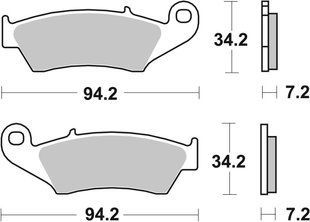Гальмівні колодки SBS Sport Brake Pads, Sinter/Carbon 694SI фото