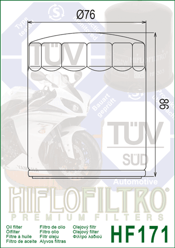 Масляный фильтр HIFLO HF171B HF171B фото