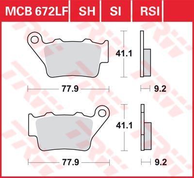 Комплект тормозных колодок TRW MCB672EC MCB672EC фото