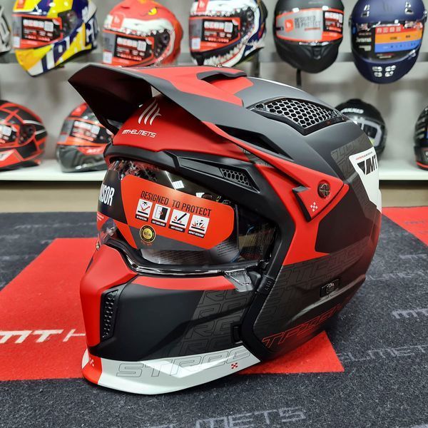 Мотошолом MT STREETFIGHTER SV S Totem B15 Matt Red ECE2206 XL 000002620_4 фото