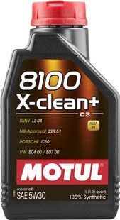 Масло моторное MOTUL 8100 X-clean+ SAE 5W30 (1L) 106376 фото