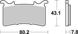 Гальмівні колодки SBS Road Racing Front Brake Pads, Dual Carbon 985DC фото