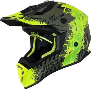 Мотошолом Just1 J38 Mask Fluo Yellow Black Green - Matt (XS) 606332024100302 фото
