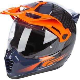 Мотошлем KLIM Krios ECE/DOT Echo Gloss Black - Striking Orange - Petrol S 3610-001-120-018 фото
