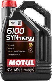 Масло моторное MOTUL 6100 Syn-nergy SAE 5W30 (4L) 107971 фото