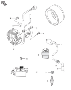 Болт генератора (M6) Bajaj Boxer 150 39074501 фото
