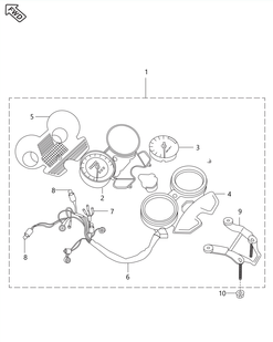 Крышка спидометра нижняя Bajaj Boxer 125-150 PF402406 фото
