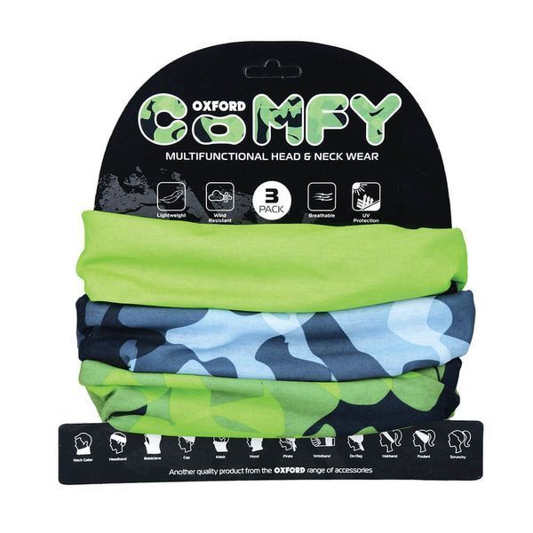 Набір баффів (3 шт.) Oxford Comfy Havoc Green 3-Pack NW149 фото