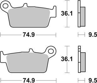 Гальмівні колодки SBS Sport Brake Pads, Sinter/Carbon 604SI фото