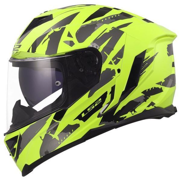 Мотошолом LS2 FF818 Storm 3 Kaos Hi-Vis Yellow S 168180754S фото