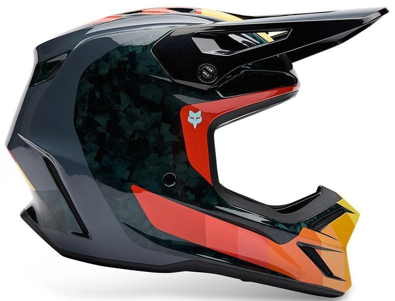 Шлем FOX V3 RS Helmet &ndash; GRID [Orange], L 33528-016-L фото
